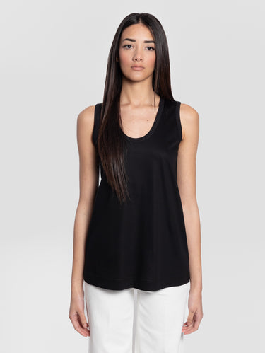MAX MARA MM-Canotta in Jersey Interlock Nembi Nero-TRYME Shop