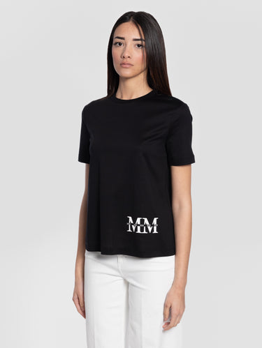MAX MARA MM-T-shirt con Stampa Uta Nero-TRYME Shop