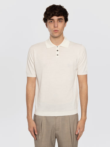 ALPHA STUDIO-Polo con Tre Bottoni Latte-TRYME Shop