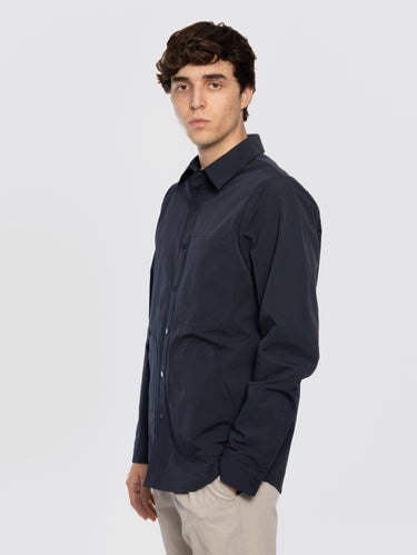 Crinkle Overshirt Gilberto in Blau