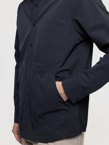Crinkle Overshirt Gilberto in Blau
