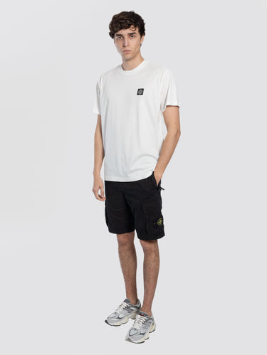 Cargo-Bermuda aus schwarzem Baumwoll-Twill