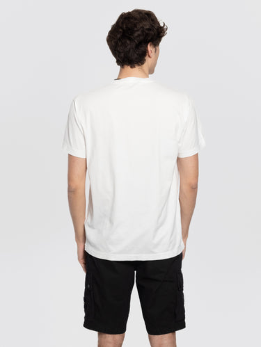 T-Shirt aus weißem Baumwoll-Jersey