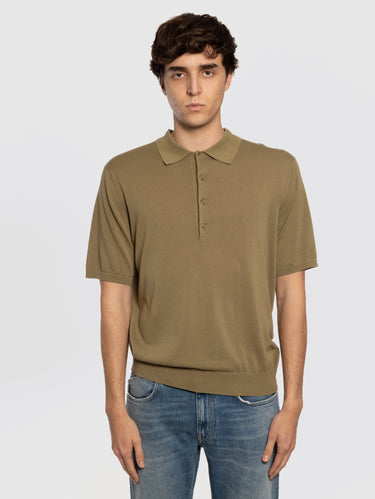 CLOSED-Polo in Cotone Extrafine Verde-TRYME Shop