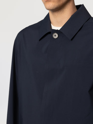 Technischer Emilio Jersey Regenmantel in Blau