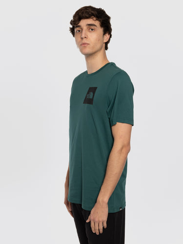Kurzarm-T-Shirt mit grünem Druck