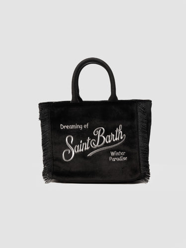 MC2 SAINT BARTH-Borsa in Velluto Liscio Mini Vanity Nero-TRYME Shop