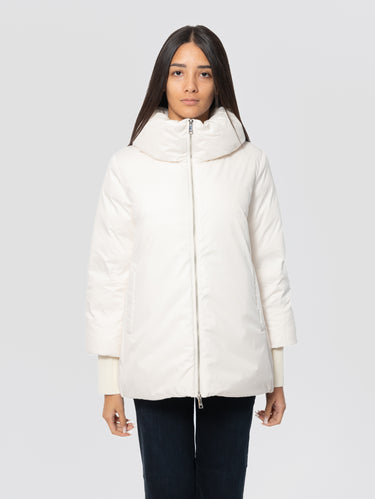 ADD-Piumino Corto A Line con Collo Alto Riso-TRYME Shop