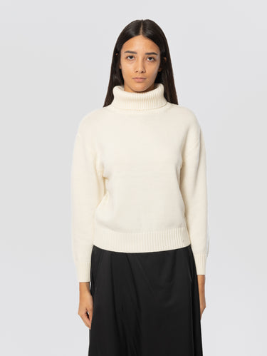 ADD-Maglione Collo Alto in Lana Merinos Riso-TRYME Shop