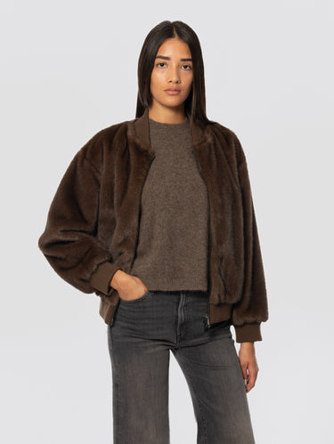 P.A.R.O.S.H.-Bomber in Ecopelliccia Testa di Moro-TRYME Shop