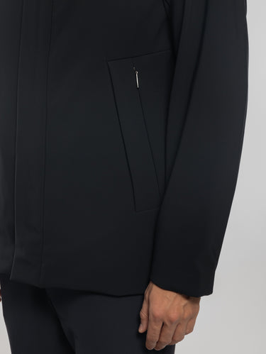 Winter Thermo Jas Mdm met Hoge Kraag Blauw