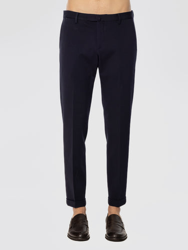 BRIGLIA 1949-Pantaloni in Jersey Bi-Stretch Blu-TRYME Shop