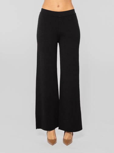 P.A.R.O.S.H.-Pantaloni in Maglia Nero-TRYME Shop