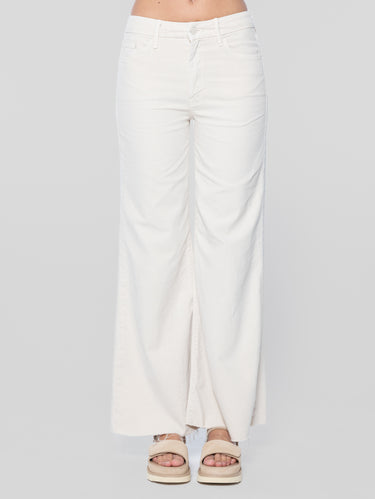 MOTHER-Denim Cropped con Vita Alta Beige-TRYME Shop