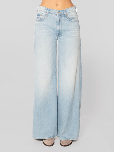 MOTHER-Jeans Gamba Larga e Vita Alta The Undercover Blu-TRYME Shop