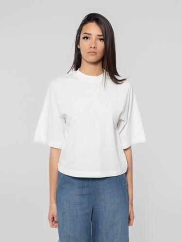 PINKO-T-shirt Oversize con Logo Bianco-TRYME Shop