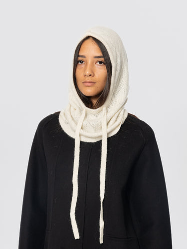P.A.R.O.S.H.-Balaclava in Lana Traforata Panna-TRYME Shop