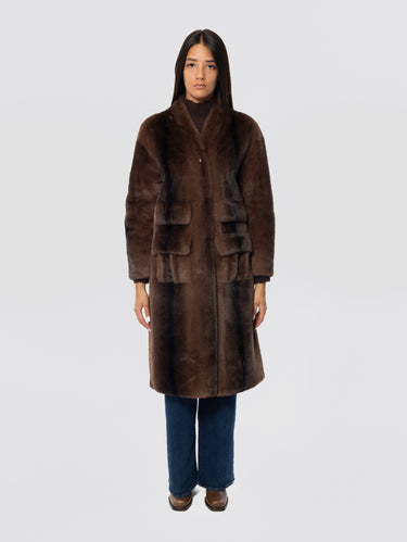 ERMANNO FIRENZE-Pelliccia Ecologica Lunga Moro-TRYME Shop