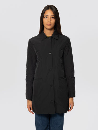 MAX MARA MM-Giacca in Taffetà Antigoccia Nero-TRYME Shop