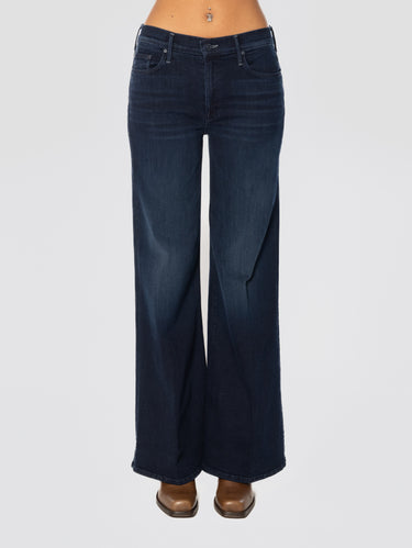 MOTHER-Jeans Vita Alta e Gamba Larga Blu-TRYME Shop