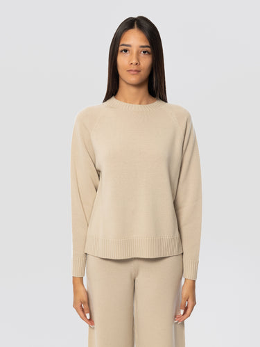 MAX MARA MM-Maglia in Lana dal Volume Morbido Albino-TRYME Shop
