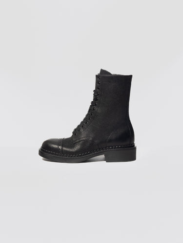 P.A.R.O.S.H.-Anfibio in Cuoio Martellato Nero-TRYME Shop