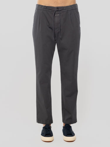 CLOSED-Pantaloni con Pince ed Elastico in Vita Blu-TRYME Shop