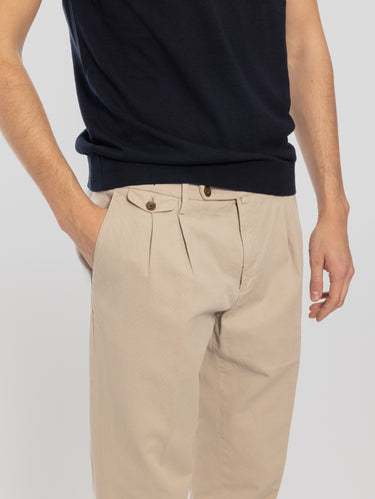 Easy Fit Broek met Plooi Yuta