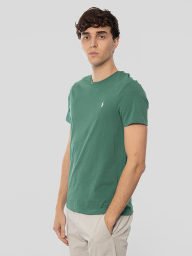 T-shirt Girocollo Custom Slim Fit Verde