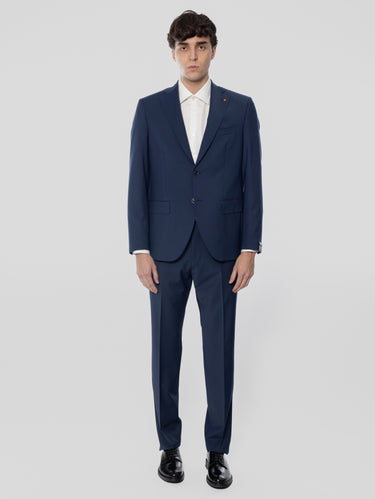 LATORRE-Completo Sartoriale in Misto Lana Vergine Blu-TRYME Shop
