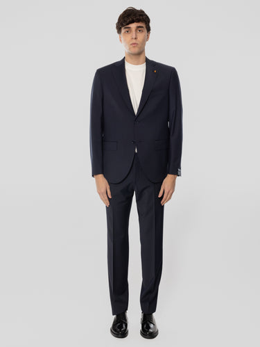 LATORRE-Completo Sartoriale in Misto Lana Vergine Blu Navy-TRYME Shop