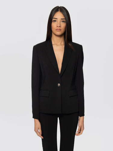 PINKO-Giacca Blazer in Cady Tecnico Nero-TRYME Shop