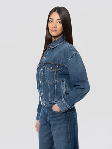 Blauwe Denim Trucker Jas