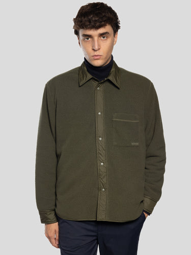 NORSE PROJECTS-Overshirt Reversibile in Pile e Nylon Ulrik Verde-TRYME Shop