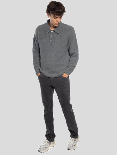 Rechte stretch jeans Ravello antraciet