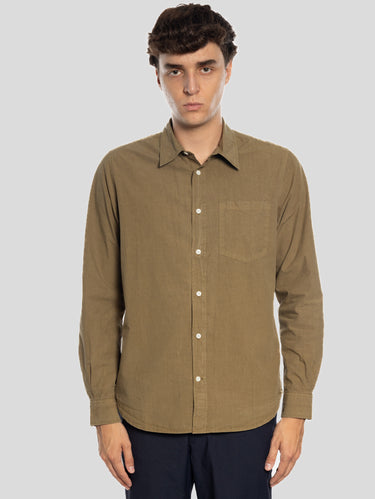 NORSE PROJECTS-Camicia in Cotone Tinta in Capo Verde-TRYME Shop
