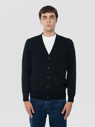 MC2 SAINT BARTH-Cardigan in Lana Merinos Nero-TRYME Shop