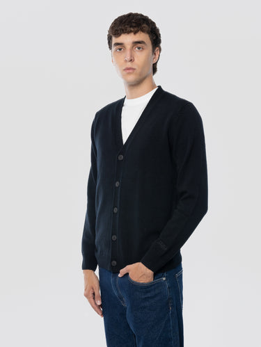 Merinowollen Cardigan Zwart