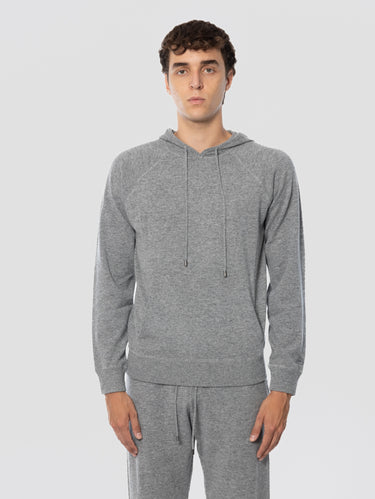MC2 SAINT BARTH-Felpa con Cappuccio in Lana Grigio-TRYME Shop