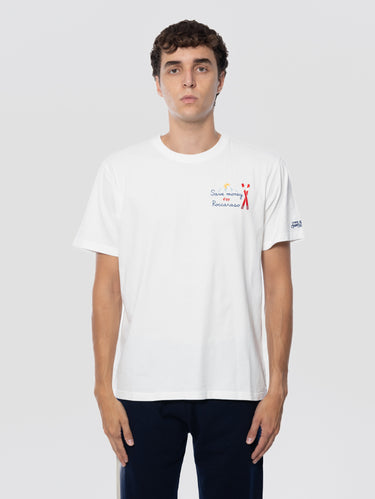 MC2 SAINT BARTH-T-shirt con Ricamo Save Money for Roccaraso Bianco-TRYME Shop