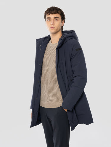 Giaccone Eskimo in Surflex con Cappuccio Blu