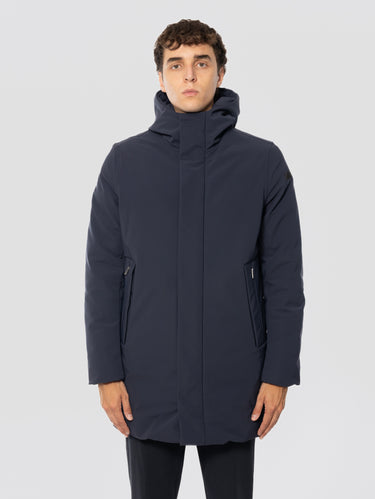 RRD-Giaccone Eskimo in Surflex con Cappuccio Blu-TRYME Shop