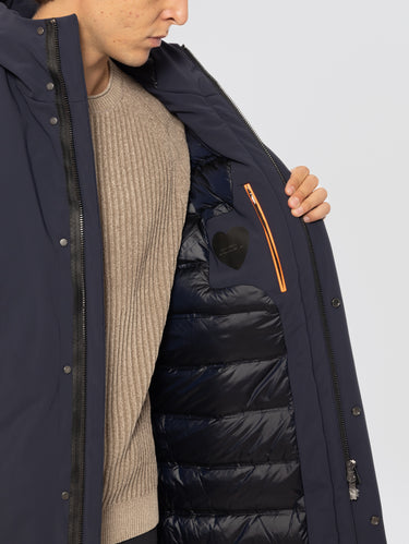 Giaccone Eskimo in Surflex con Cappuccio Blu