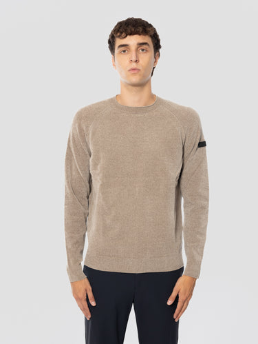 RRD-Maglione Girocollo in Ciniglia Sandalo-TRYME Shop