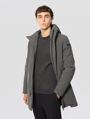Giaccone Eskimo in Surflex con Cappuccio Foresta