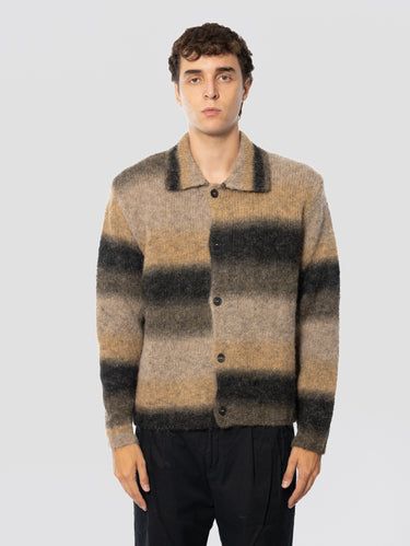 NORSE PROJECTS-Cardigan di Alpaca Punto Jersey Khaki-TRYME Shop