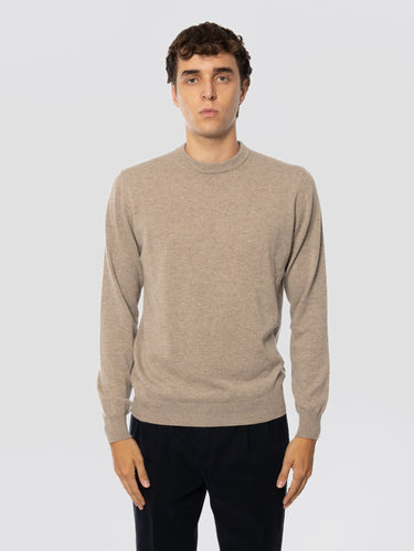 ALPHA STUDIO-Maglione in Lana e Cashmere Greige-TRYME Shop