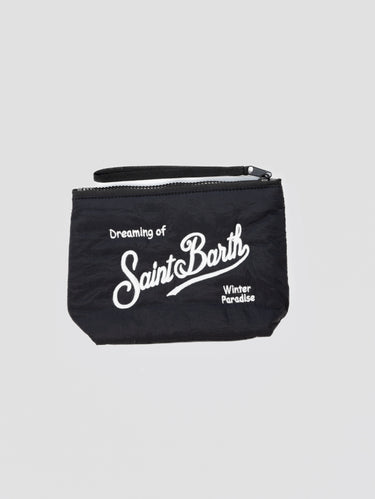 MC2 SAINT BARTH-Pochette Effetto Nylon Puffer Nero-TRYME Shop