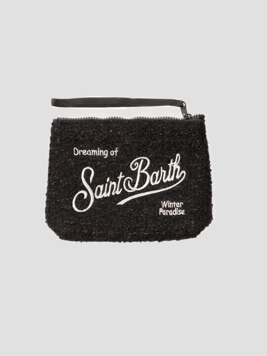 MC2 SAINT BARTH-Pochette in Tweed con Lurex Nero-TRYME Shop