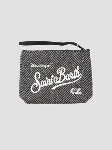 MC2 SAINT BARTH-Pochette in Lana Spigato Grigio-TRYME Shop